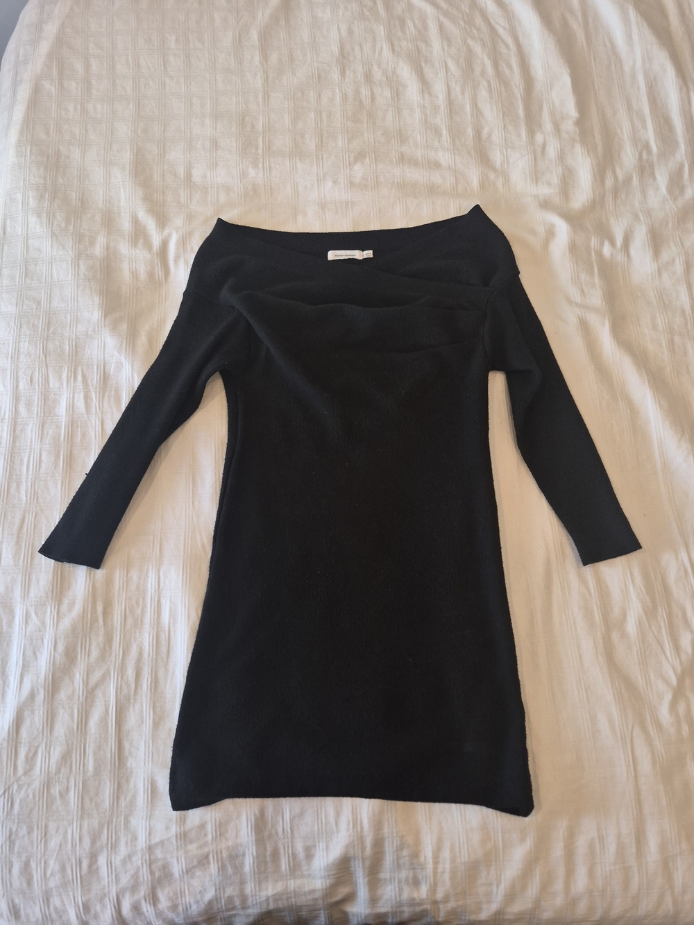 Skylar + Madison Black Off-the-Shoulder Sweater Dress